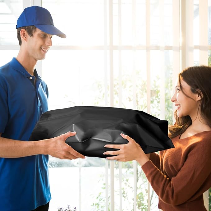 Large Poly Mailers 19x24 Inch 100 Pack, Shipping Bags for Clothing with Self-Sealing Tear-Resistant, Waterproof Poly Bags, Mailing Envelopes for Small Business (Black)-DeskLoop Office