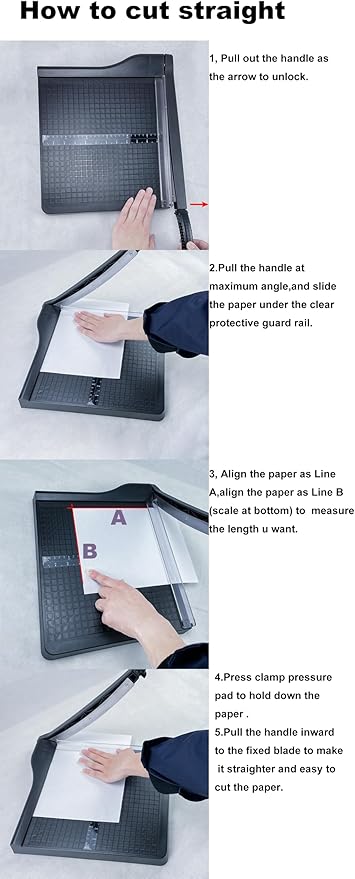 Amazon Basics Paper Trimmer Cutter for Office and Crafts, Heavy-Duty, Portable Paper Slicer, 15-Inch, 10-Sheet Cardstock-DeskLoop Office