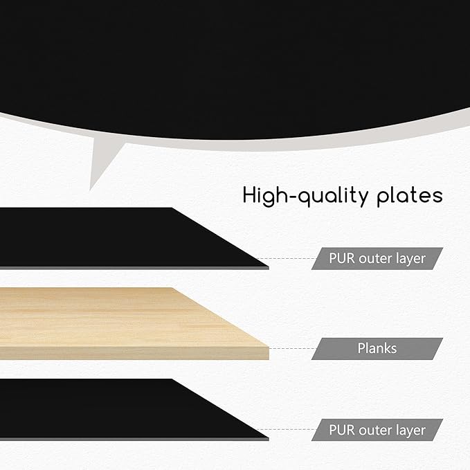 Jerry & Maggie Desktop Organizer Office Storage Rack Adjustable Wood Display Shelf Free Style Double H, Multi-Functional Mini Bookshelf for Desk Natural Stand (Black)-DeskLoop Office