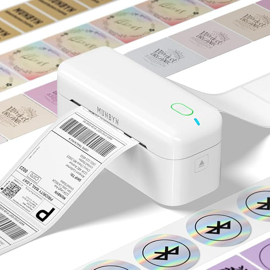 MUNBYN Bluetooth Thermal Label Printer RealWriter RW402B, 4x6 Shipping Label Printer for Small Business, Compatible with Android, iPhone and Windows, Mac, Chromebook, Ebay, USPS, FedEx, Shopify-DeskLoop Office