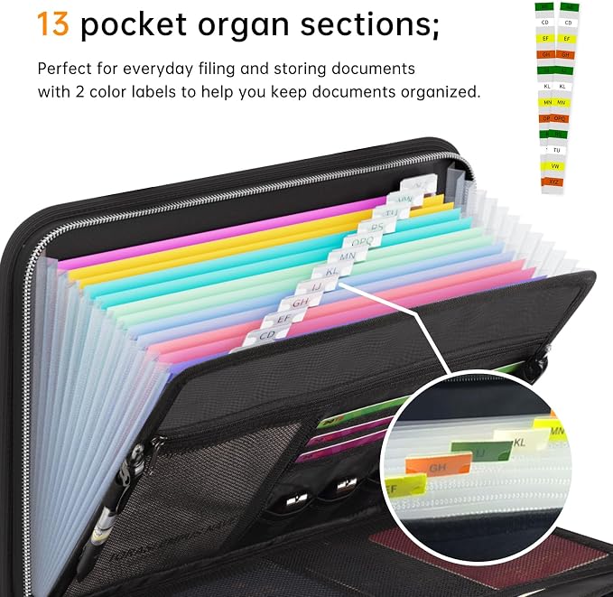 Tamfile Fireproof Accordion File Organizer - Image 9