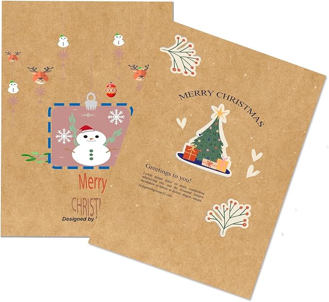 5.5x8.5 Blank Cardstock Paper (Set of 50) Plain Kraft Cards - 80lb Flat Cards Stock Printer Paper for Make Your DIY Invitations, Note, Greeting, Table Cards - Writing, Stamping, Drawing, Painting-DeskLoop Office