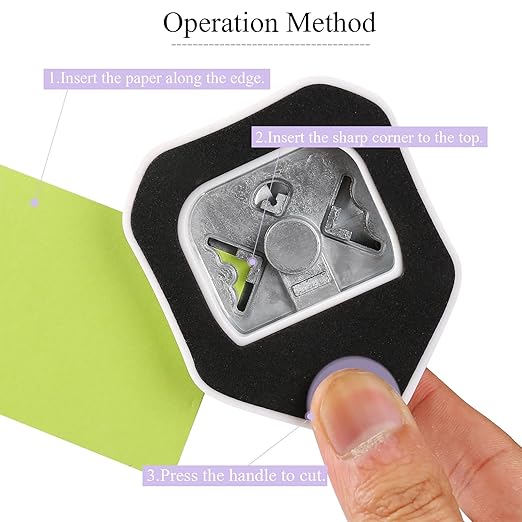 LOONENG 3 Way Beauty Shape Corner Punch, 3 in 1 Corner Paper Punch for Paper Crafts, Laminate, Cardstock, Business Card, DIY Projects, Photo, Card Making and Scrapbooking-DeskLoop Office