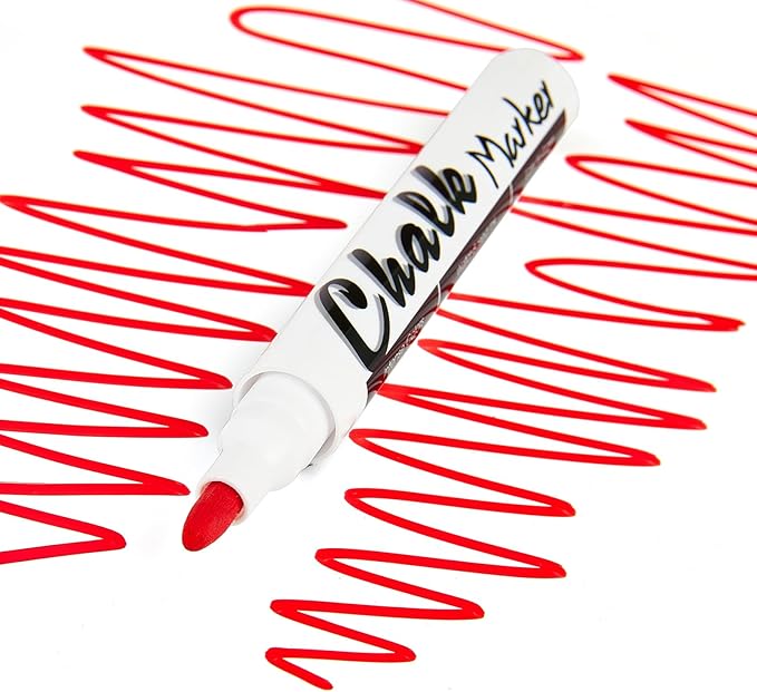 Volcanics Liquid Chalk Markers 36 Pack – 12 Bright Colors – Wet Erase, Dust-Free, Non-Toxic Chalk Pens with Round Tip for Teachers, Classrooms, Chalkboards, Glass, Windows, LED Boards, Bistro Signs-DeskLoop Office