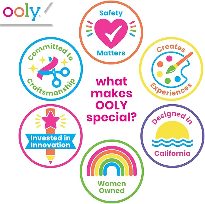 Ooly Make No Mistake Glittery Erasable Markers, 12 Sparkle Markers that are Mess Free that You Can Erase, Colorful Back to School Supplies for Any Arts & Crafts-DeskLoop Office