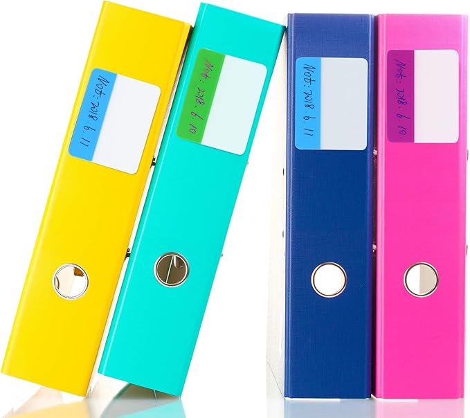 Jovitec 800 Pcs 40 Sets Sticky Tabs 2 Inch Colored Index Tabs Writable and Repositionable Labels for File Folders Books Reading Notes Classify File(Fresh Colors)-DeskLoop Office