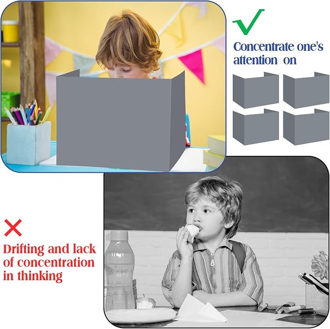 Crtiin 24 Pcs Privacy Folders for Students Desk Dividers Standard School - Image 7
