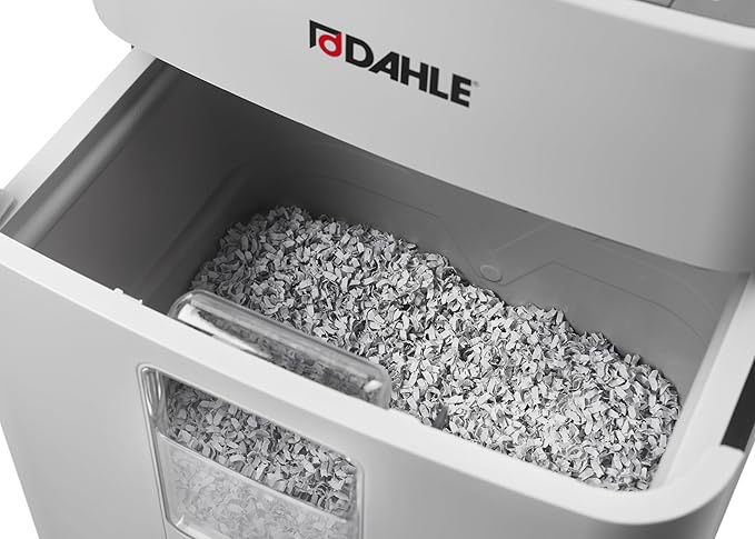 Dahle ShredMATIC SM 300 Auto-Feed Paper Shredder, Cross Cut, 300 Sheet Bin, German Engineered, Jam Protection, Oil Free, SmartPower, P-4 Security, Shreds CDs/Staples/Paper Clips/Credit Cards-DeskLoop Office