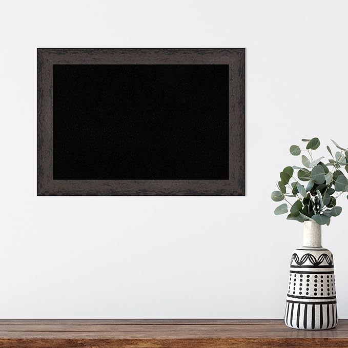 Amanti Art Black Cork Board for Wall, 15x21 Vision Board with Black Wood Frame, Small Corkboard Office Decor for Home Organization, Modern Corkboard Pinboard to Display Items for Home Organization in-DeskLoop Office