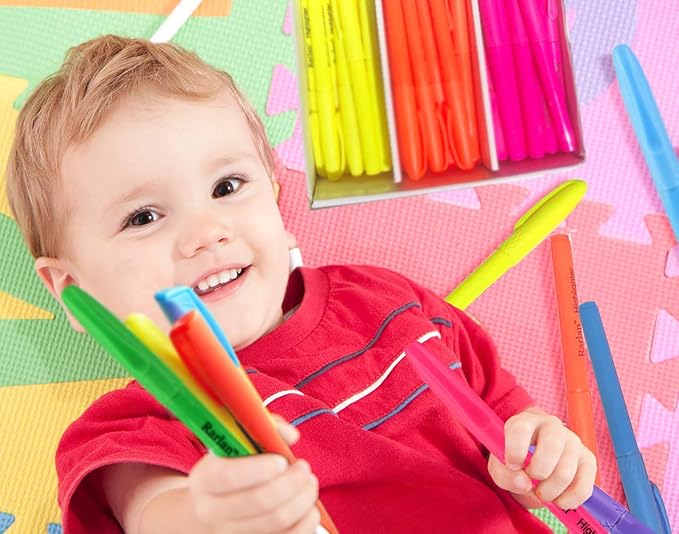 Highlighters, Chisel Tip, Assorted Fluorescent, 96 Count Bulk Pack-DeskLoop Office