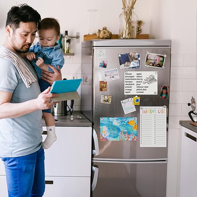 Grtard 48 Pack Magnetic Push Pins, Fridge Magnets for Whiteboard, Whiteboard Magnets Refrigerator Magnets, Small and Strong Push Pin Magnet for Office, School, Locker, and Map Magnet-DeskLoop Office