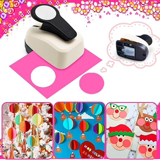 Circle Hole Punch, Circle Punches for Paper Crafts, Circles Puncher, Circles Hole Puncher Set, 5/8 CirclePunch, 1 Inch Craft Punches, 1.5 Inch Large CircleHole Punch, CirclePaper Punch Set-DeskLoop Office