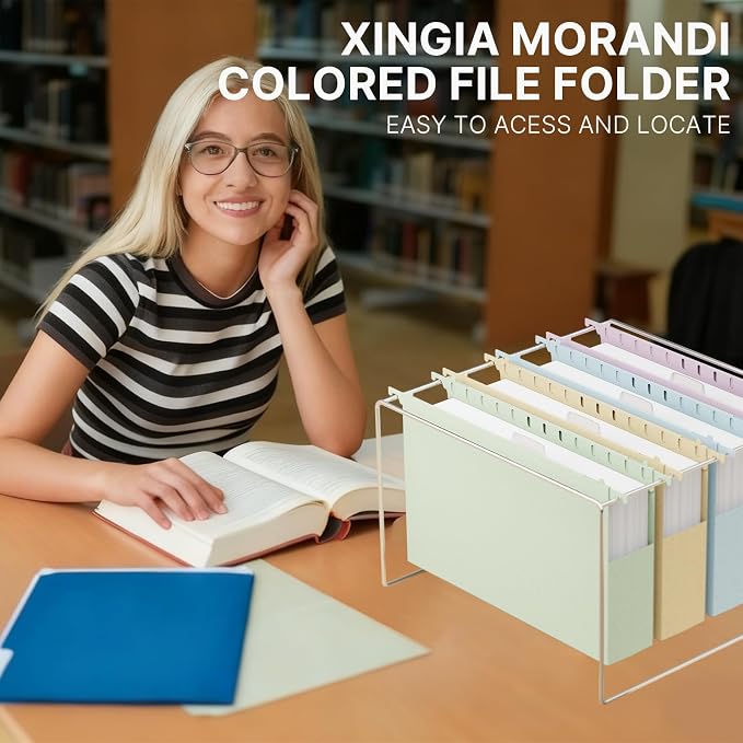 XINGIA Legal Size Hanging File Folders 12 Pack, Heavy Duty 2 Inch Expansion - Image 7