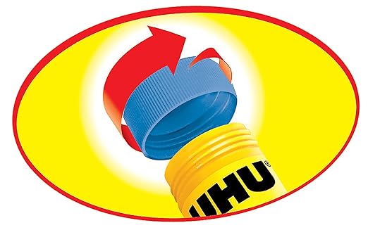 Uhu Colored Glue Stick, 21g Blue, rubs on Blue & Dries Clear, Washable, Solvent Free, Screw on Cap, (9U 99645)-DeskLoop Office