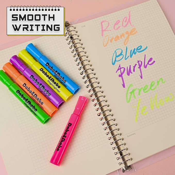 Dabo & Shobo Highlighters Set of 48,Colored Markers And Beautiful Combination Set Liquid Ink Fast Drying And Not Easy To Fade Are Suitable For Classroom, Office And Shop Short Style-DeskLoop Office
