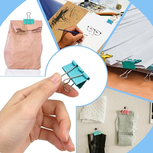 150pcs Binder Clips 1.25 Inches Medium Colored Binder Office Clamps Colored - Image 7