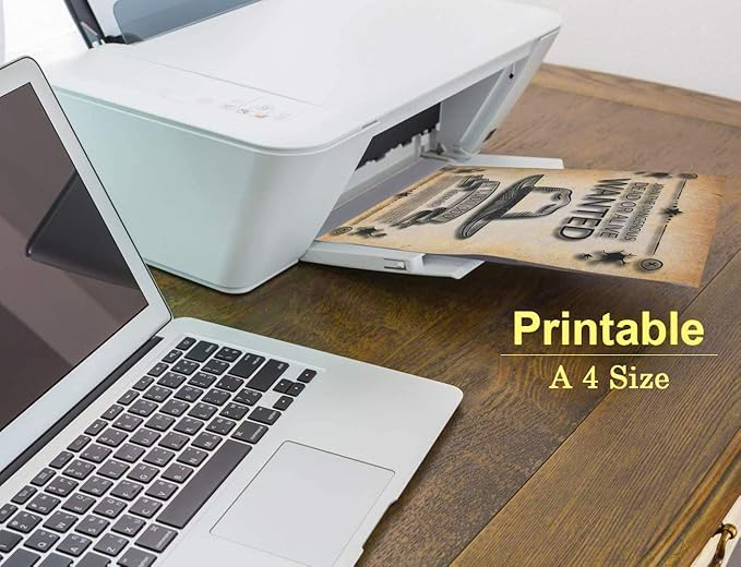 60 Sheets 6 Style Antique Stationary Paper, 8.3 x 11.2 inch A4 Size 100gsm Kraft Double-side Printable Old Aged Vintage Letter Writing Stationery Set for Classic Letters, Poems, Lyrics, Notes-DeskLoop Office