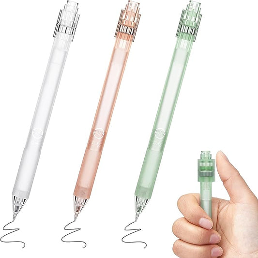 Leven Fidget Spinning Gel Pens Pack of 3, Stress Relief 0.5mm Black Ink Pens, Fine Point Smooth Writing Ballpoint Pen, Quick Dry for Journaling Office School Minimalistic-DeskLoop Office