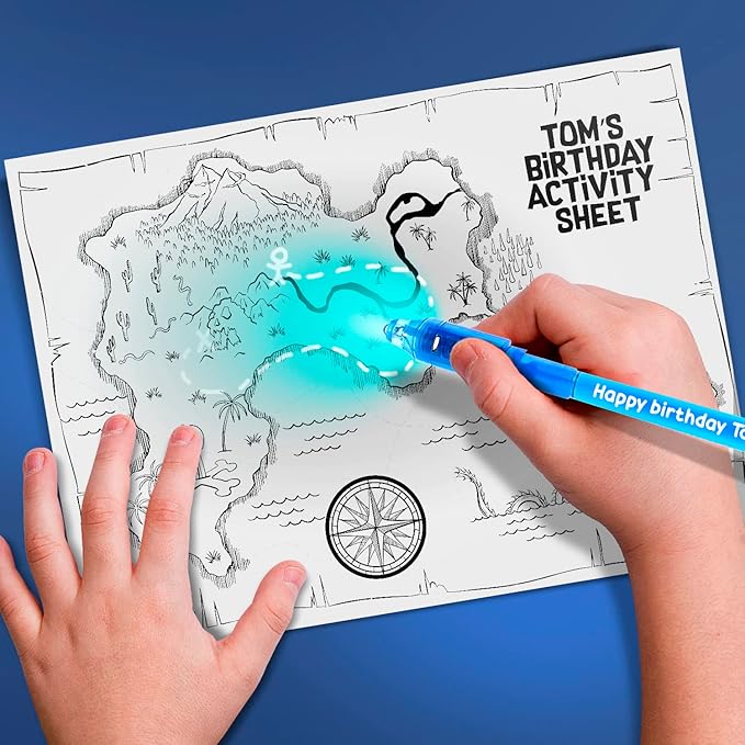 Personalized Invisible Disappearing Ink Pen Marker Pack, Custom Secret Spy Message Writer with UV Light, Fun for Kids Party Favors Gifts and Stock Stuffers, 24 Pack, Yellow-DeskLoop Office