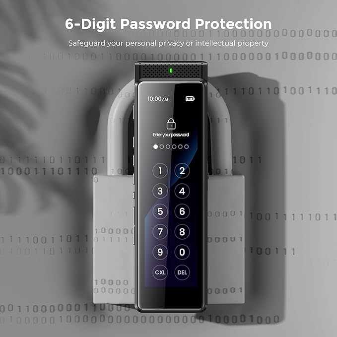 136GB Digital Voice Recorder with Playback, Innioasis R1 Full Touchscreen Voice Recorder with AI Intelligent Transcription and Bluetooth, Voice Activated Sound Audio Recorder Device with Mic (Black)-DeskLoop Office