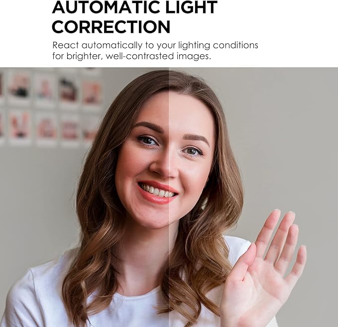 AUSDOM AW635 HD 1080p Webcam with Microphone, Plug & Play USB Streaming Webcam 60° Wide Angle with Low Light Correction for PC Mac Computer Laptop Online Class Zoom Webex Skype Google Meet Teams-DeskLoop Office