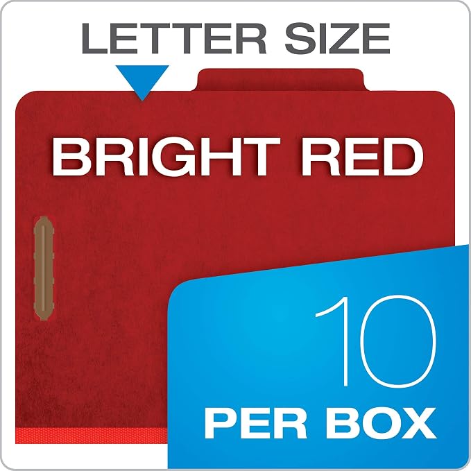 Pendaflex® Classification Folders, 1 Divider, Embedded Fasteners, 2/5 Cut Tab - Image 7