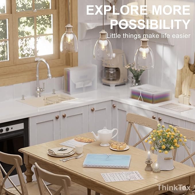 ThinkTex Accordion File Organizer, 12 - Pocket Expanding File Folders for Paper Receipts, Bills&Taxes Organizer, Letter/A4 Size Document Holder for School, Office, Home with Colorful tabs- Blue-DeskLoop Office