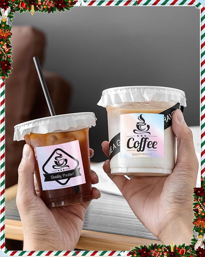 2''×2‘’ Square Thermal Sticker Labels, Self-Adhesive 2 Inch Direct Thermal Labels, Multi-Purpose Sticker for DIY Logo Design,Name Tag,QR Code, 500 Pcs/1 Roll, Starry Sky-DeskLoop Office