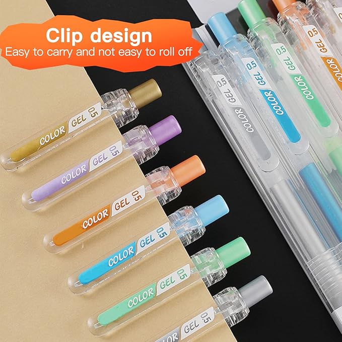 Metallic Colors Journal Planner Pens Colorful 0.5mm Markers Fine Tip Drawing Pen Porous Fineliner Pen for Bullet Journaling Writing Note Taking Coloring Art Office School Supplies (6 metallic colors)-DeskLoop Office