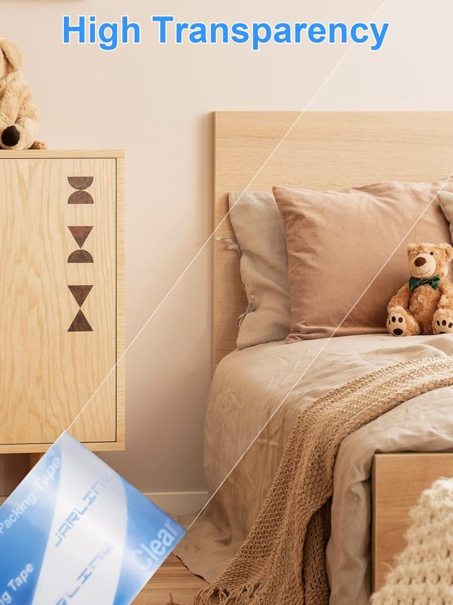 JARLINK Clearer Packing Tape 24 Rolls, Heavy Duty Packaging Tape for Shipping Packaging Moving Sealing, 2.8mil Thicker, 1.88 inches Wide, 60 Yards Per Roll, 1440 Total Yards-DeskLoop Office