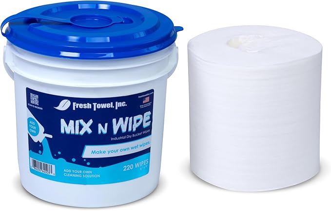 Fresh Towel Mix-N-Wipe Dry Wipes Refill, 1-Pack (220 Sheets) – Make Your Own Wet Wipes – 6" x 9" Sheets – Bulk Paper Towels-DeskLoop Office