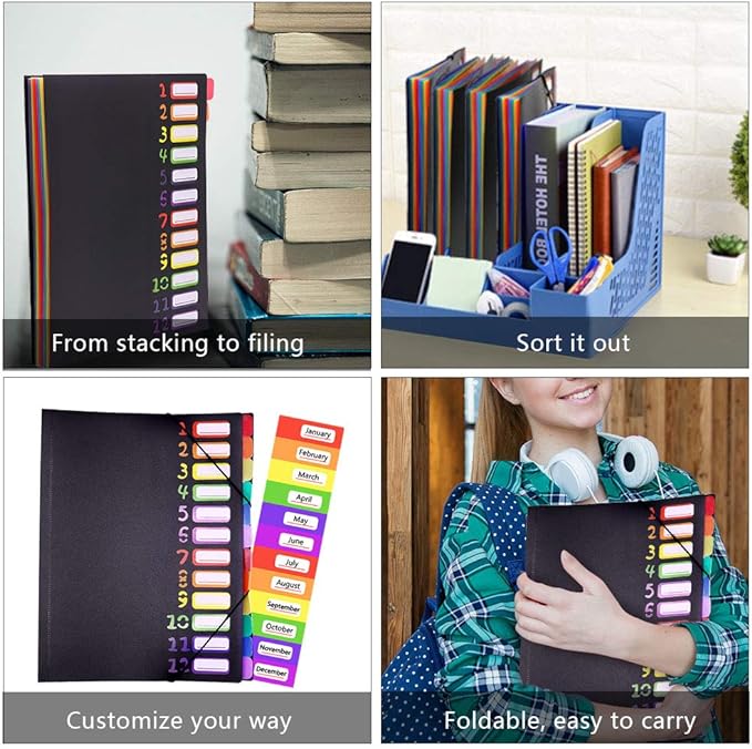 Edufun Rainbow Tab Expanding File Folder - Image 6