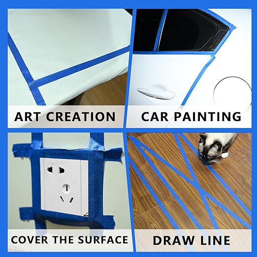 SWRT 2 Inch x 55 Yards x 12 Rolls (660 Total Yards) Premium Blue Painters Tape - Masking Tape, Paint Tape, Multi-Surface Blue Tape for Painting, No Residue, Easy Removal, Decorating, Trim, Crafts-DeskLoop Office