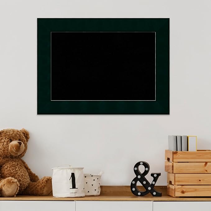 Amanti Art Black Cork Board for Wall, 16x22 Vision Board with Black Wood Frame, Small Corkboard Office Decor for Home Organization, Modern Corkboard Pinboard to Display Items for Home Organization in-DeskLoop Office