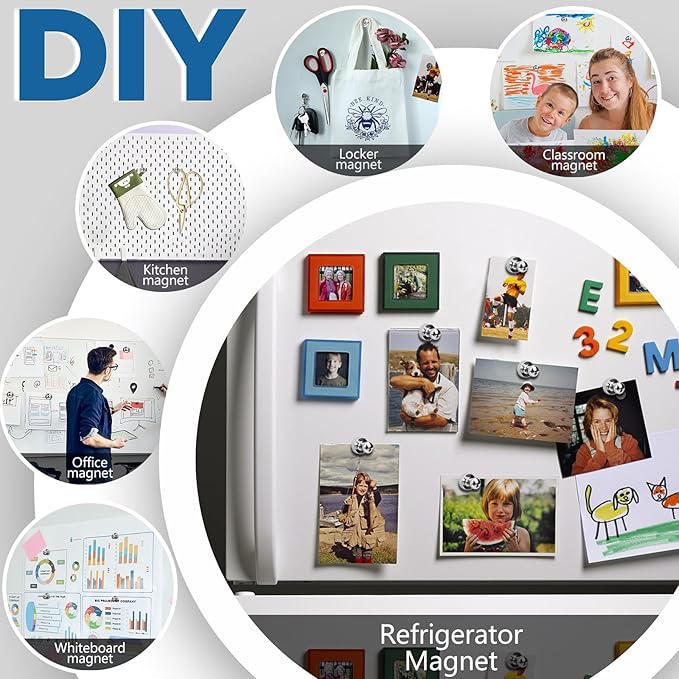 LOVIMAG 16Pcs Refrigerator Magnets for Whiteboard, Strong Fridge Magnets Adult, Small Magnetic Push Pins, Cruise Magnets for Metal Door, Fridge,Office, Classroom, Thumb Tacks Magnets for Locker-DeskLoop Office