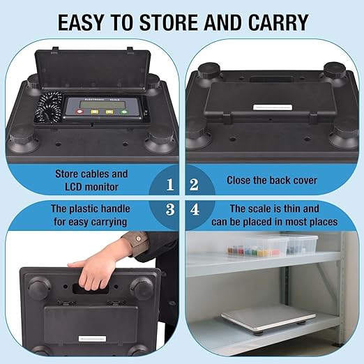 SurmountWay Large Shipping Scale, 440lb/0.35oz Digital Postal Scale with Tare/Count/Auto-Off Function, High Accurate Shipping Scale for Packages,Small Business,Luggage,Warehouse,Home (15.3"x11.8")-DeskLoop Office
