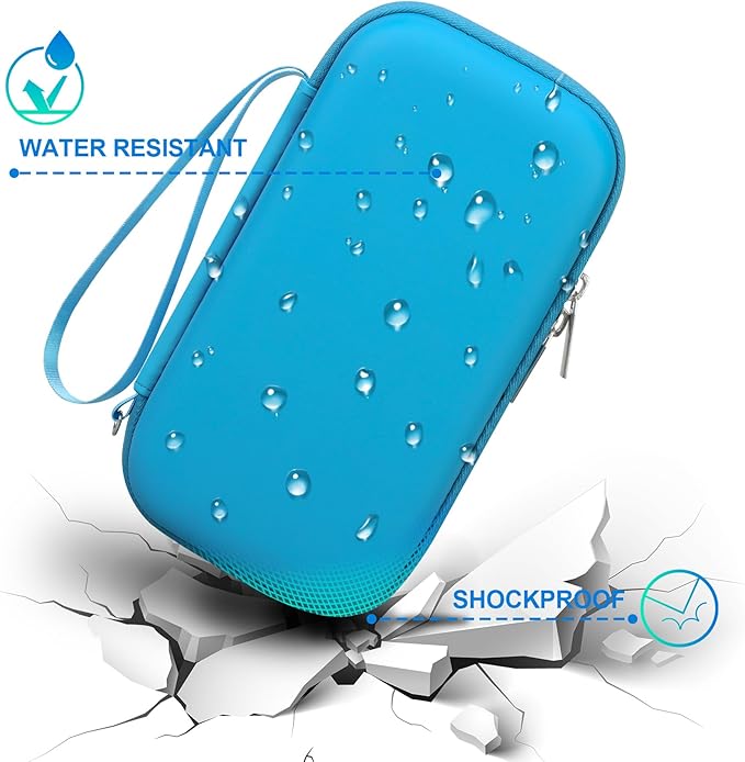 BOVKE Calculator Case for Texas Instruments TI-Nspire CX II CAS/CX II/CX CAS/CX Color Graphing Calculator and More - Extra Mesh Pocket for USB Cables and Other Accessories, Blue-DeskLoop Office