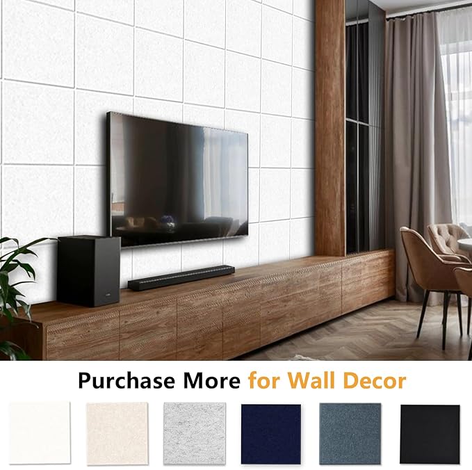 Large Cork Board for Wall with Pins, 36" x 24" Bulletin Board Self-Adhesive Pin Board | Customized 6 Packs Felt Tiles for Office Home Wall Decor, White-DeskLoop Office