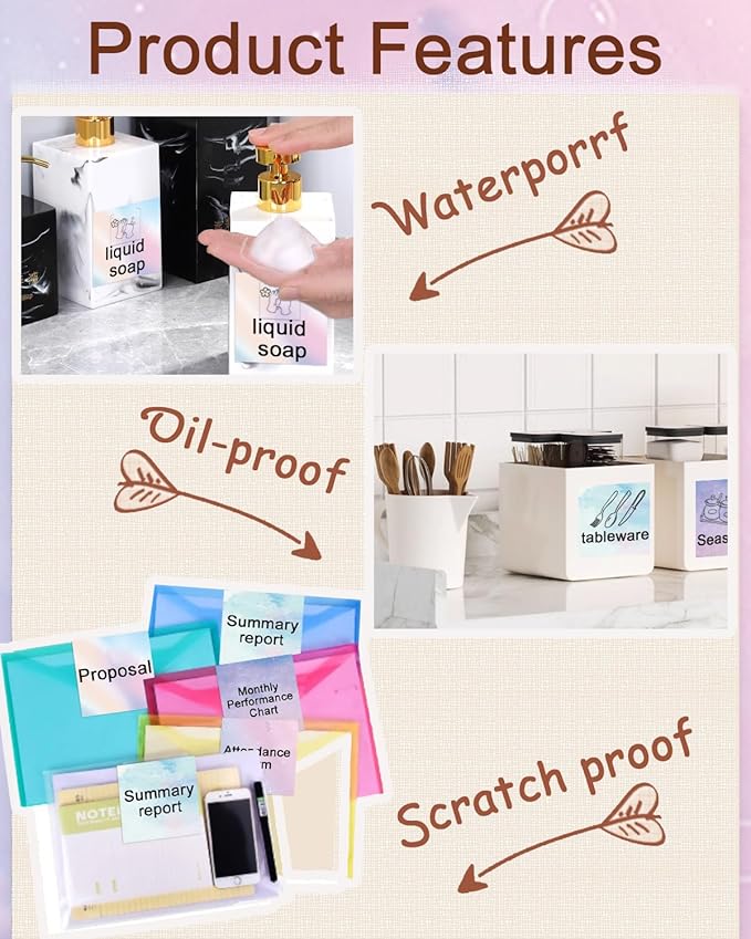 2''×2‘’ Flower Thermal Sticker Labels, Self-Adhesive 2 Inch Round Direct Thermal Labels, Multi-Purpose Sticker Label for DIY Logo Design,Name Tag,QR Code, 500 pcs/1 Roll, Starry Sky-DeskLoop Office