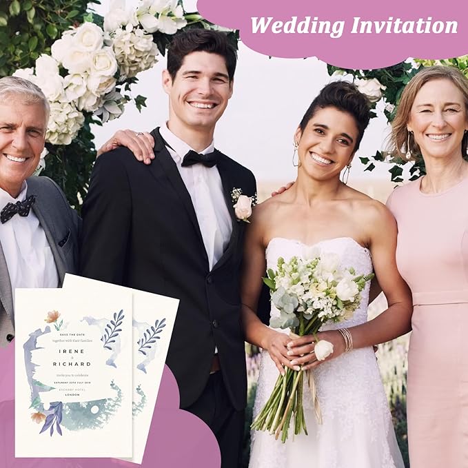 200 Sheets Linen Cardstock 5 x 7 Invitation Cardstock Heavy Weight Printer Paper 92lb 250GSM Index Cards for Printer Cover Postcards Blank Note Greeting-DeskLoop Office