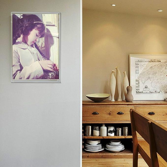 Niubee 11x14 inch Wall Mount Acrylic Sign Holder with Double Sided Adhesive Tape for Office, Home, Store, Restaurant, No Drilling - Vertical (6 Pack)-DeskLoop Office