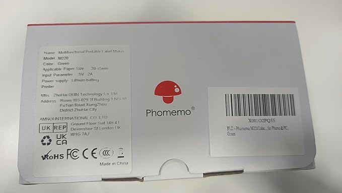 Phomemo M220 Label Maker, New Flagship 3.14 Inch Bluetooth Thermal Label Printer for Barcode, Address, Labeling, Mailing, File Folder, Portable Maker Easy to Use, Support with Smart Phone&PC-DeskLoop Office