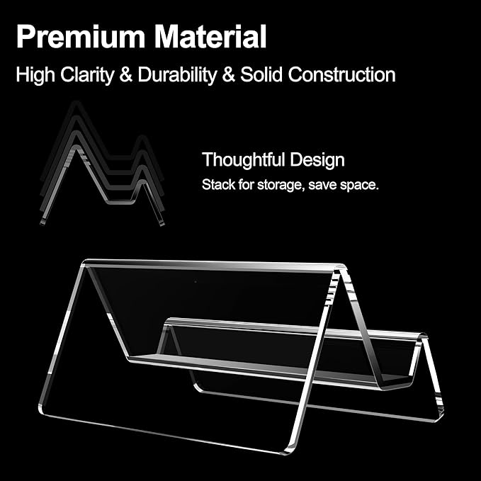 Acrylic Business Card Holder for Desk & Counter, Business Card Holder Display, Clear Business Card Stand, Business Cards Holder Stand, Desktop Plastic Name Card Organizer, 6 Pack-DeskLoop Office