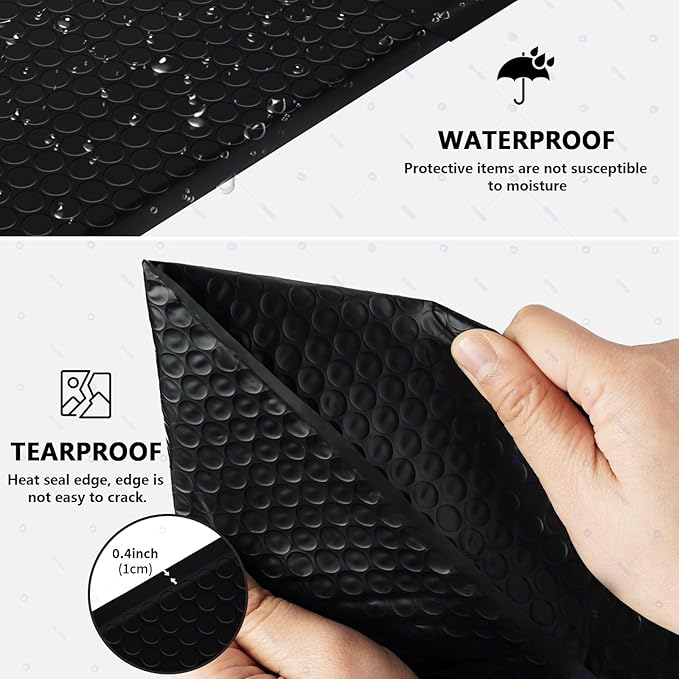 Bubble Mailers 8.5x11inch 40Pack Black Bubble Mailers Self-Seal Padded Mailing Envelopes Bubble Opaque Padded Mailer for Small Businesses to Package and Mail Jewelry Cosmetics#2-DeskLoop Office