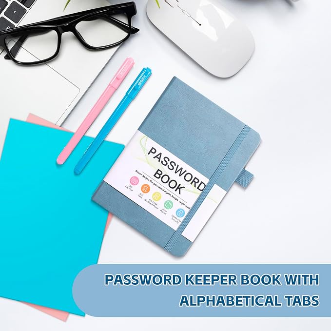 Password Keeper Book with Alphabetical Tabs,4.3"x5.7" Small Password Books - Image 7
