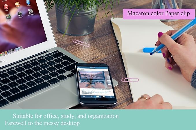 Macaron Colored Paper Clips, 1.1" Medium Paper Clip(28mm - Image 8