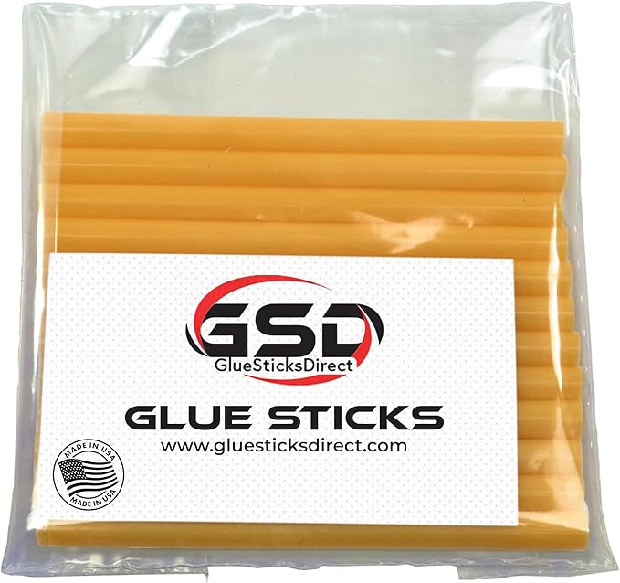 Mini Size Hot Melt Glue Sticks for Glue Gun - Bulk 4in Golden Rod - Great for Art Craft Repairs & Compatible w/Most Glue Guns - 5/16" X 4" (Approx 565 Sticks, 5lbs Pack) - USA Made-DeskLoop Office
