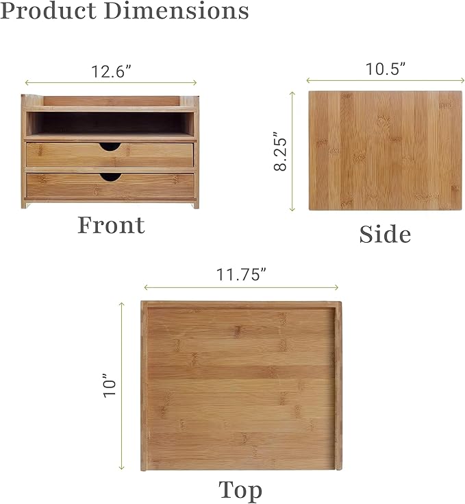 Prosumer's Choice 3-Tier Desktop Organizer, Desk Accessories - Letter Tray for Home or Office - Desk Organization with US Letter Paper Size Drawers for Folders, Mail Organizer, Document Holder-DeskLoop Office