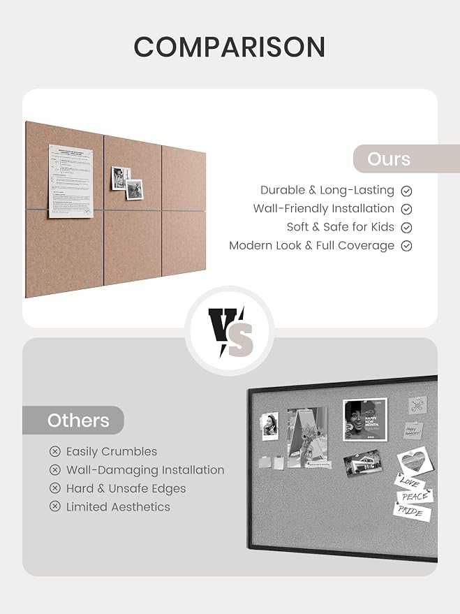 Bumusty Large Cork Board 36" x 24" Alternative - Image 7