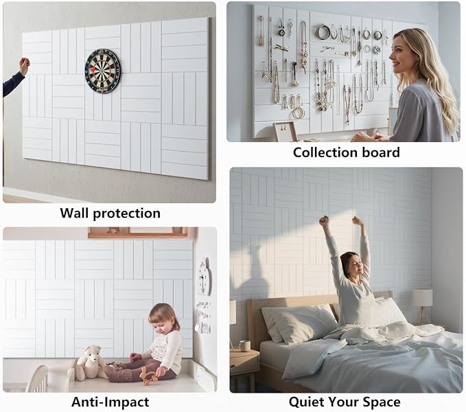 G Gamit Large Felt Wall Tiles Bulletin Board 59”x36”, Large Cork Board - Image 7